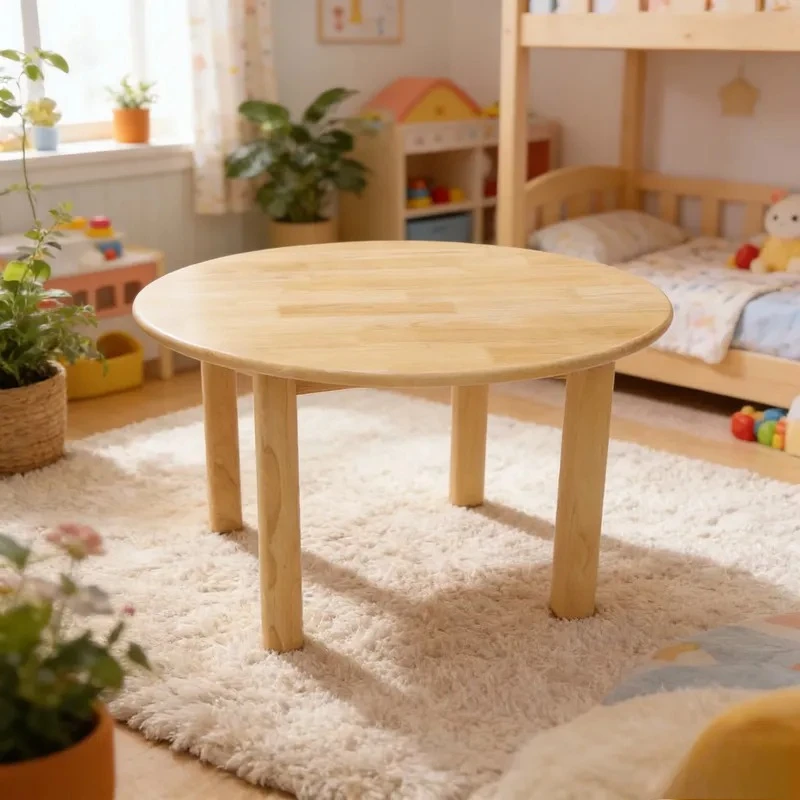 Childrens Furniture Set Kindergarten Round Activity Table Kids Play Table Set