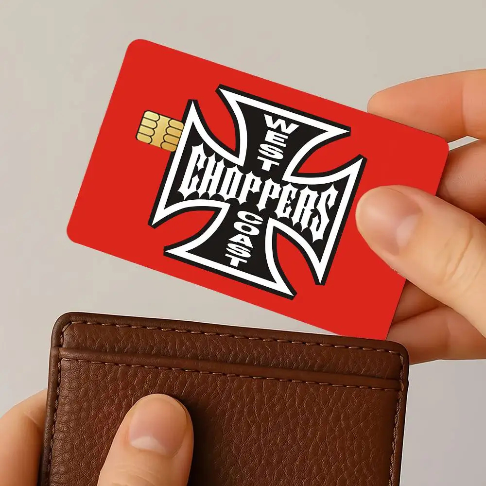 Fashion  Matte Card Stickers For Credit Cards Debit Cards And Transit Cards 4Pcs W-West Coast C-Choppers