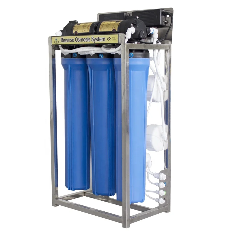400G Electric Self-Cleaning Commercial Hotel Reverse Osmosis Under-Sink Stainless Steel Water Filter System For Kitchen Hard
