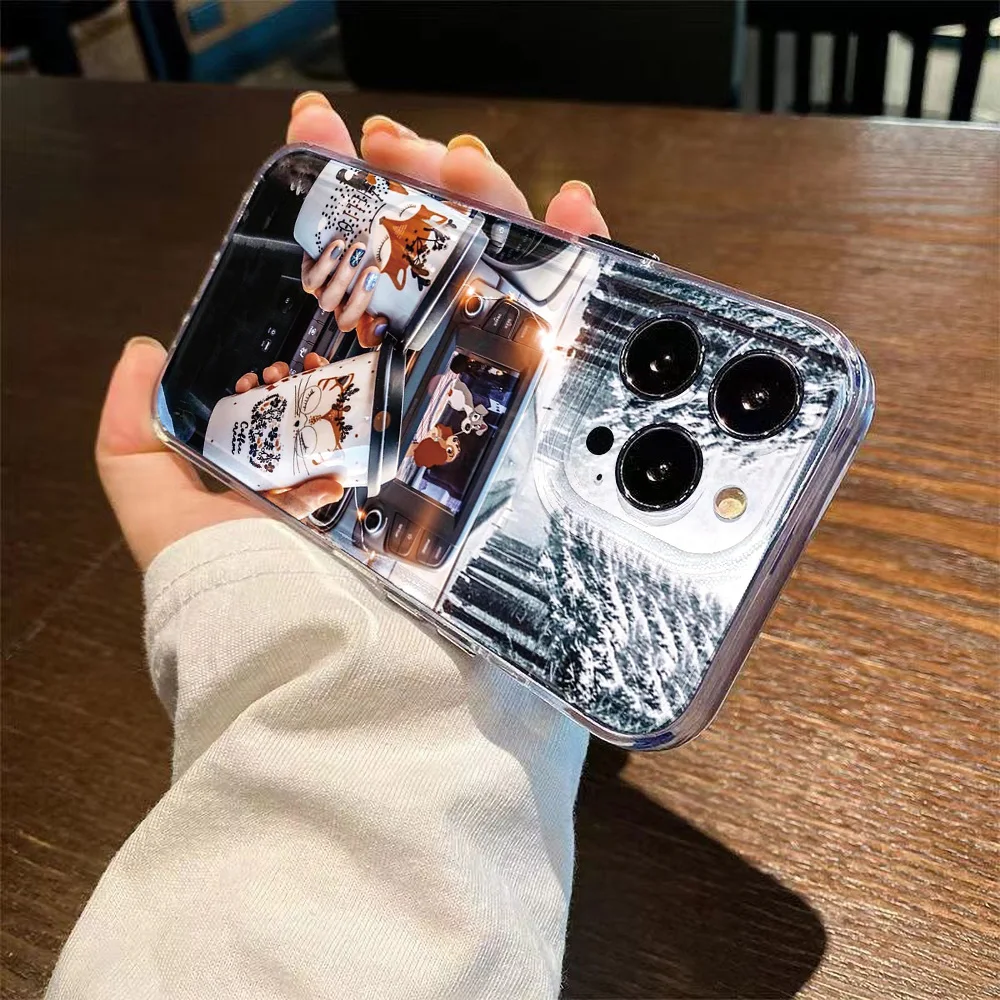 عيد الميلاد قضية الهاتف آيفون 17 برو 16 13 برو ماكس 11 15 14 زائد 12 الهواء 16E 17 برو ماكس 16 برو ماكس سيليكون للصدمات فوندا غطاء