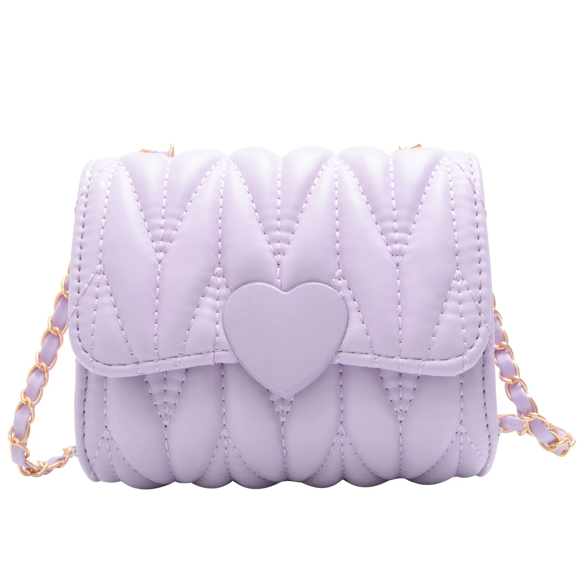 Fashion Heart Baby Girls Small Shoulder Bags Kids Coin Purse Accessories Handbags Lovely Children\'s Mini Square Messenger Bag