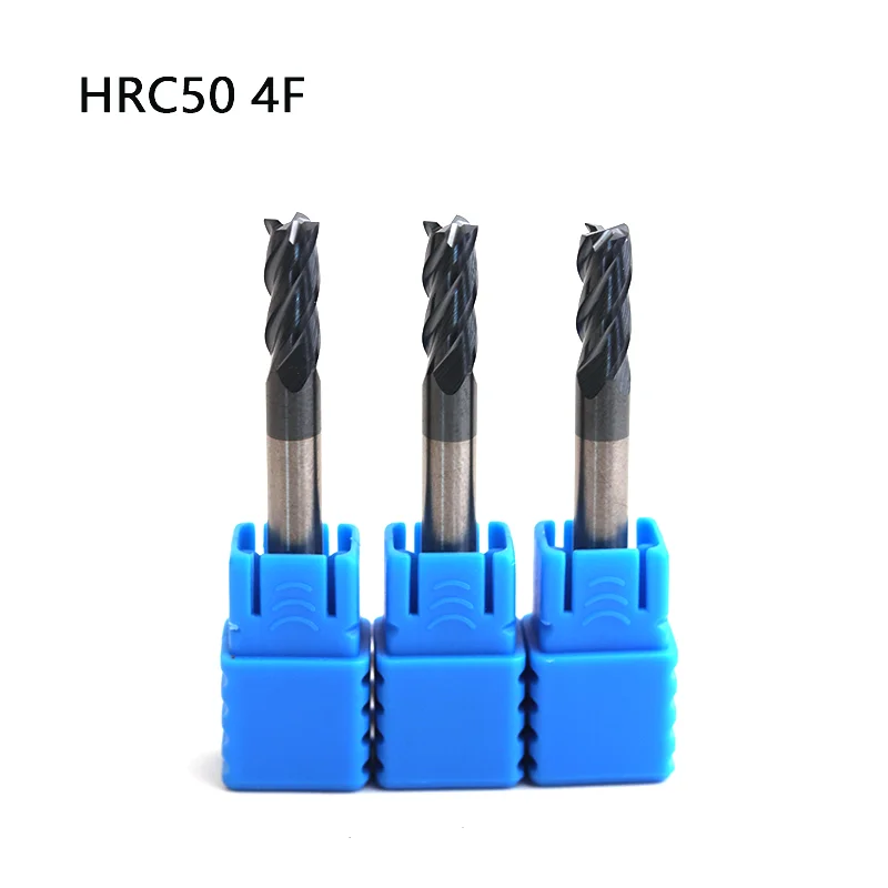 

1pc End Mill Alloy Tungsten Steel HRC50 4 Flute 3F 2F 1mm 1.5mm 2mm 3mm 4mm 5mm 6mm EndMills CNC Lathe Milling Cutter Tools