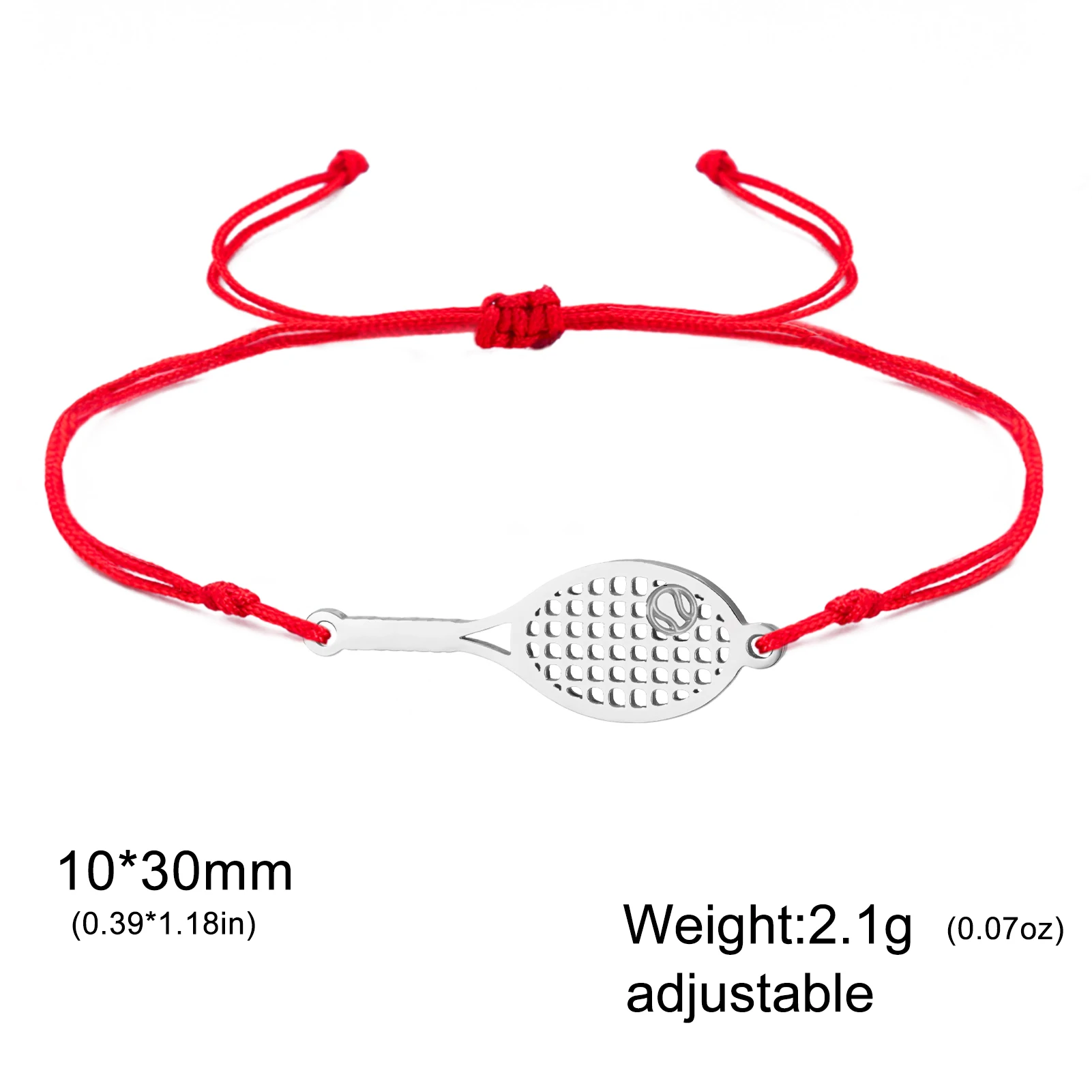 Kkjoy Hohles Tennisschläger-Armband, Edelstahl-Armband, Sport-Charms, Schmuck, minimalistisches Geschenk für Tennisliebhaberinnen, Frauen und Mädchen – Detail 16