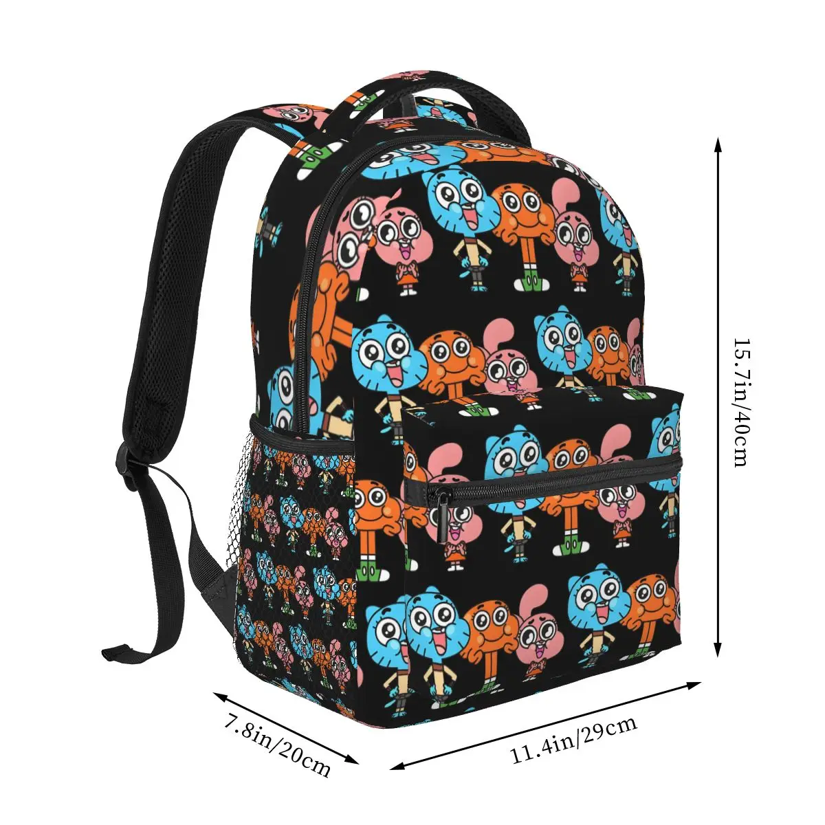 Gumball And Darwin Game The Amazing World Of Gumball Student Backpack School Bag Hiking Travel Daypack Bookbag Shoulder Bags
