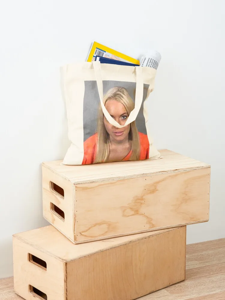 Lindsay Lohan Mugshot Tote Bag Eco bag custom canvas bag bags for women tote university