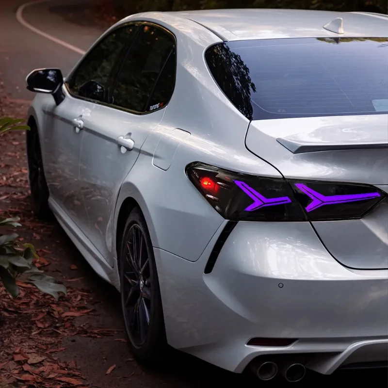 New Arrivals RGB Color Changing LED Tail Lights For Toyota Camry 8th Gen 2018-2024 Rear Lamps Assembly Pair Easy Install