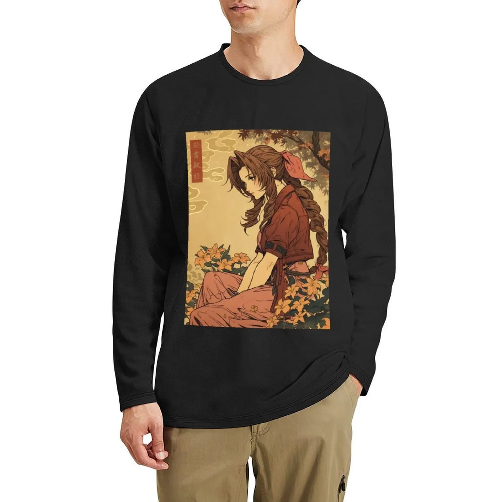 

Traditional Aerith Long T-Shirt sweat shirts Oversized t-shirt oversized t shirt black t shirts mens funny t shirts