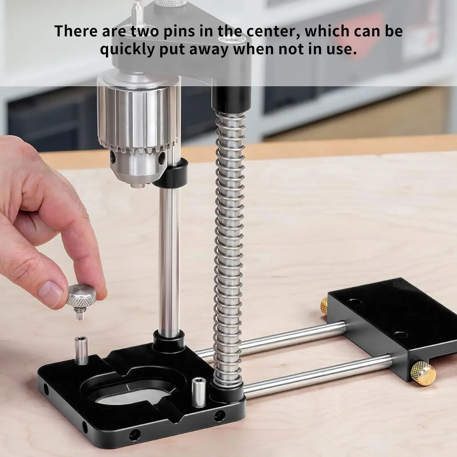 Imagem -02 - Portátil Carpintaria Drill Bit Locator Auto Line Drill Guide Precise Hole Punch Posiçãoer Auto-line Guide Tool