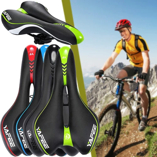 Imagen 2 del producto Sillín de bicicleta de montaña, asiento de bicicleta de carretera, cómodo cojín suave para ciclismo, ejercicio, accesorios suaves huecos para deportes