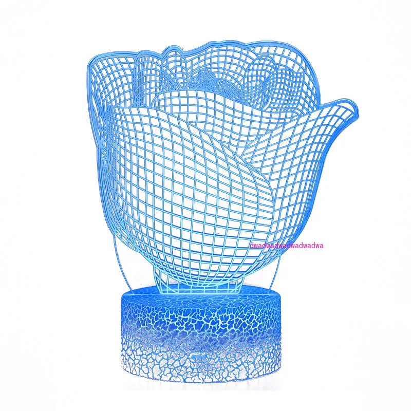 

ILOVEYOU heart-shaped rose Valentine's Day series LED night light creative visual 3D desk lamp