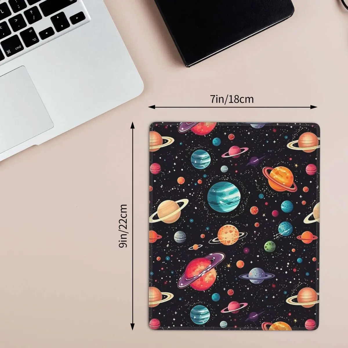 Solar System Space Planets Universe 7x9 in 22x18 cm Mouse Pad Computer Keyboard Mouse Mat Gamer PC Laptop Desk Mat