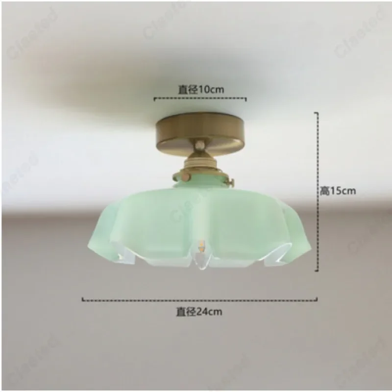 Vintage E14 Glass LED Ceiling Light Home Interior Lighting Bar Balcony Corridor Bedroom Living Room Decoration Atmosphere Light