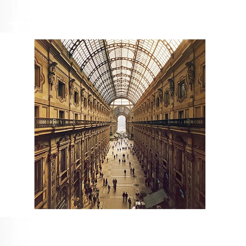 Slim Aarons 'Galleria Vittorio Emanuele II', Print Art Canvas Poster, Living Room, Home Wall Decor Picture