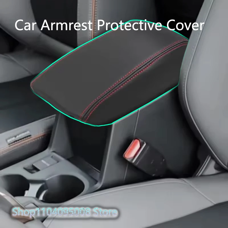 For Subaru Forester 2024 2025 Leather Car Armrest Storage Box Protective Cover Dust-proof Waterproof Cushion Cover Protector