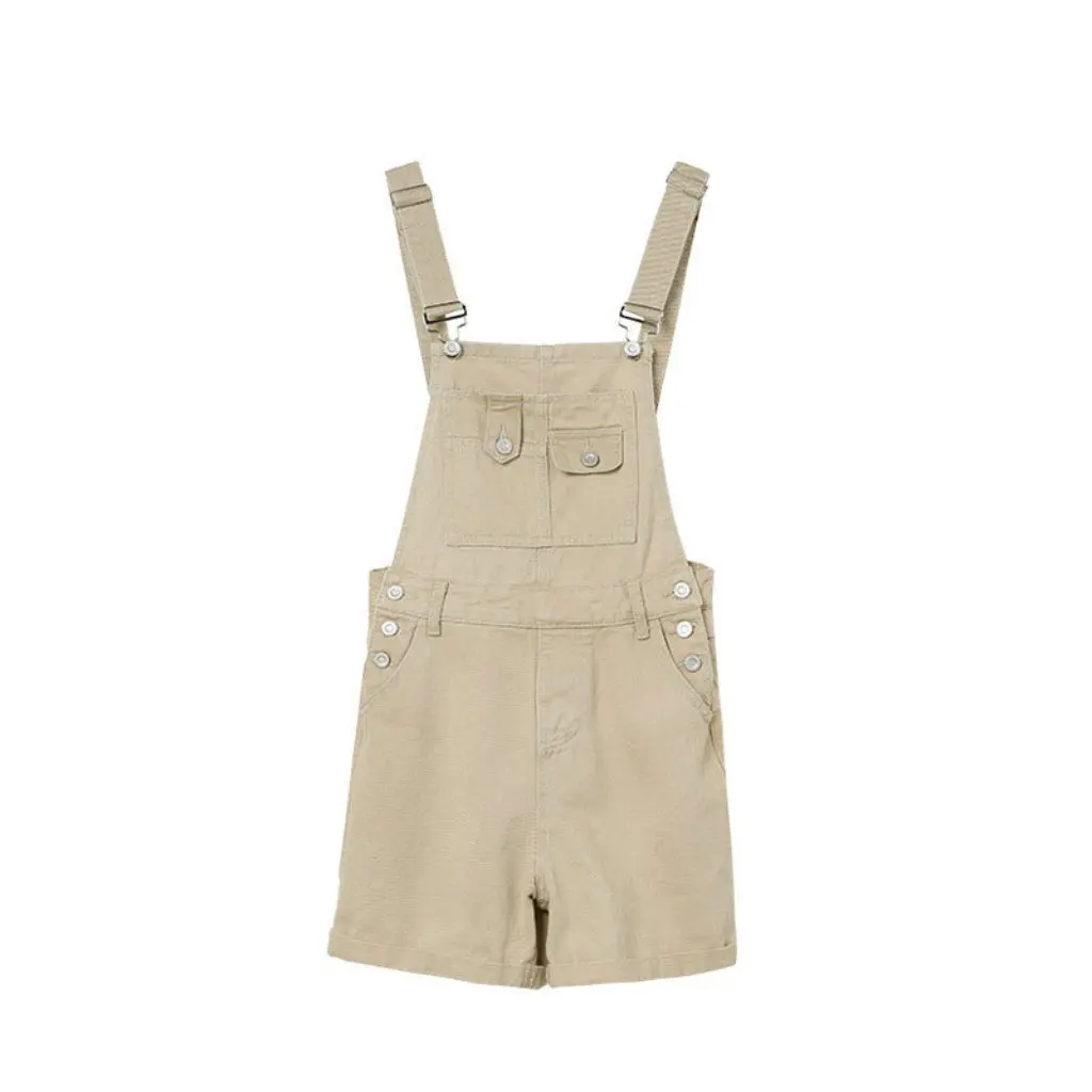 Celana Jeans Wanita High Waist Straight Strap Kasual Longgar Wide Leg Model Terusan Tali Kerut Gaya Selebgram