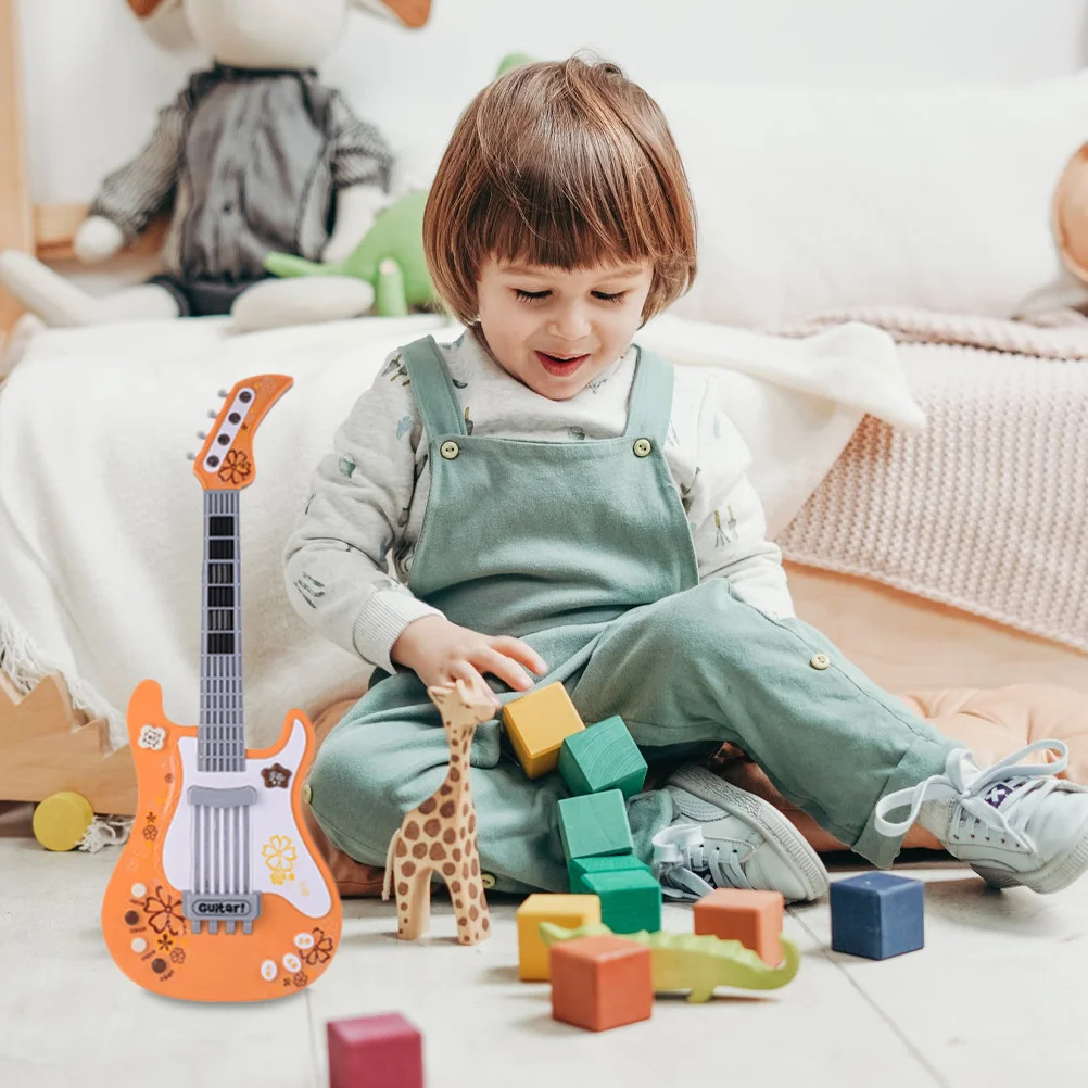 Zabawki dla dzieci muzyczna gitara elektryczna dla początkujących dzieci Mini Instrument dla dzieci różowa zabawka edukacyjna