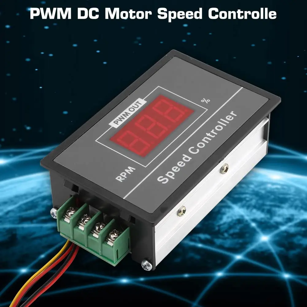 DC Motordrehzahlregler 6-60V, 12/24/36/48V, 30A PWM – Mit Start/Stopp, Potentiometer Und Digitalanzeige