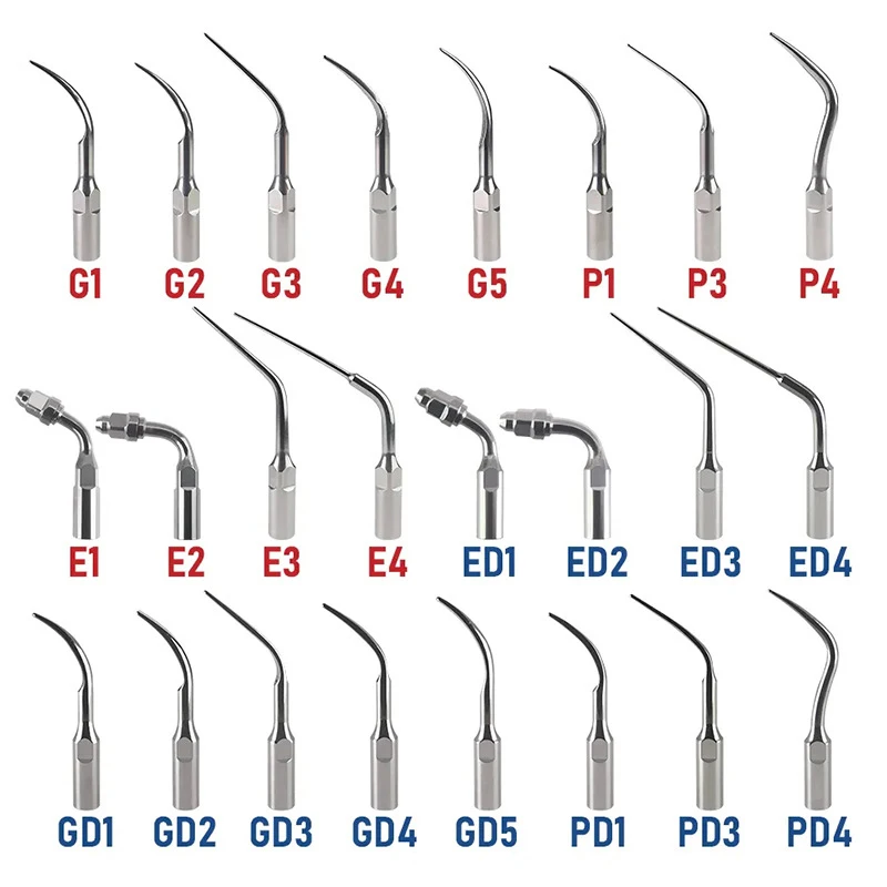 5 szt. Końcówek do skalera dentystycznego, końcówki do skalera ultradźwiękowego pasujące do rękojeści skalera ultradźwiękowego, akcesoria dentystyczne