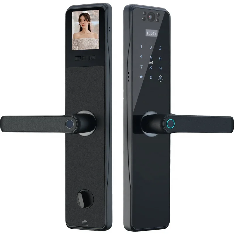 001 Smart Lock กล้องเฝ้าระวัง Visual Anti Theft ล็อคประตูอัจฉริยะประตูไม้ Smart Lock