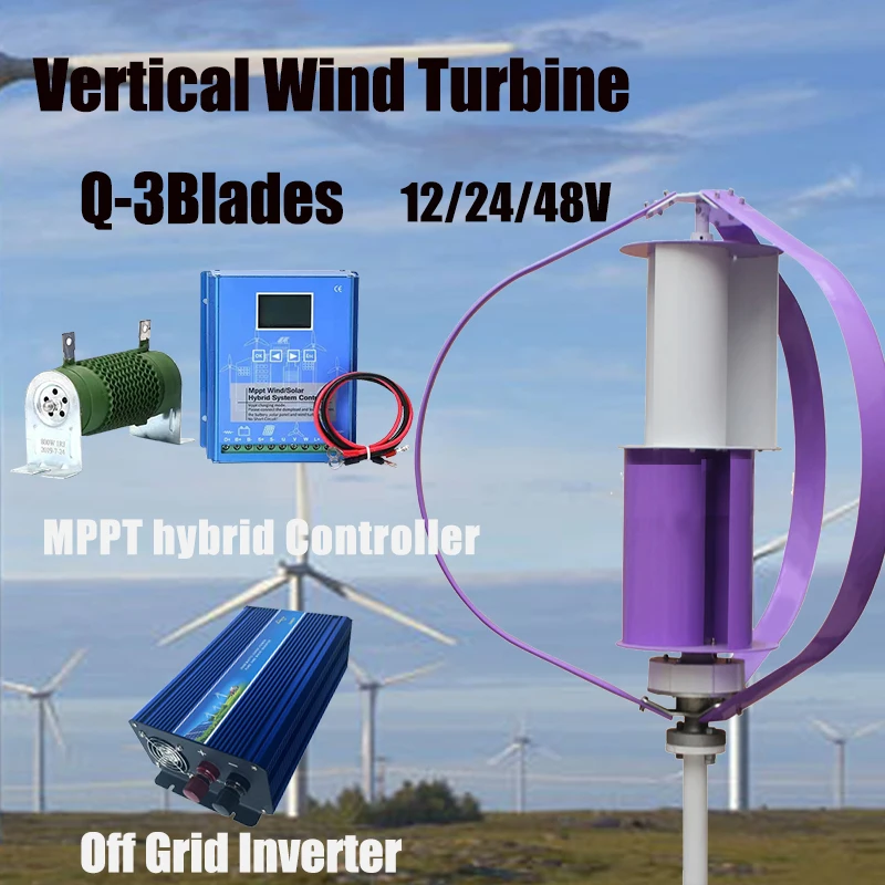 

Новый ветрогенератор Energy10000W, 12 В, 24 В, 48 В, вертикальная мощная 1000 Вт Выходная мощность для дома с MPPT