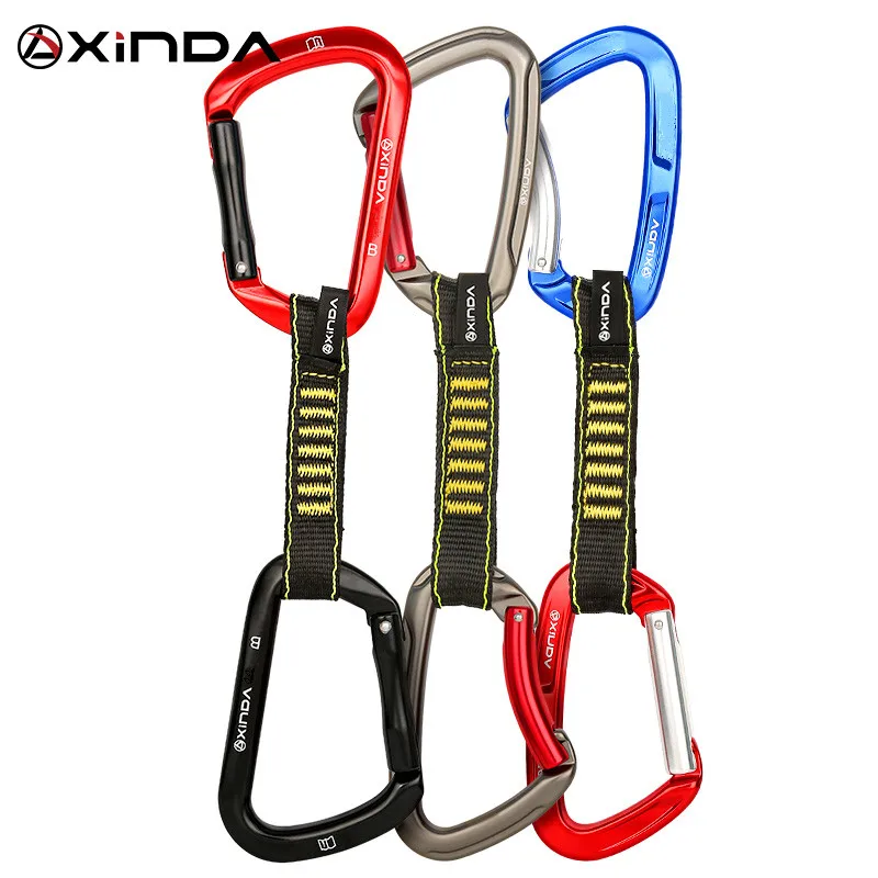 XINDA Rock Climbing Quickdraw Sling Profesjonalne przedłużacze zamków bezpieczeństwa Karabińczyk Mountaineer Outdoor Protect Kits