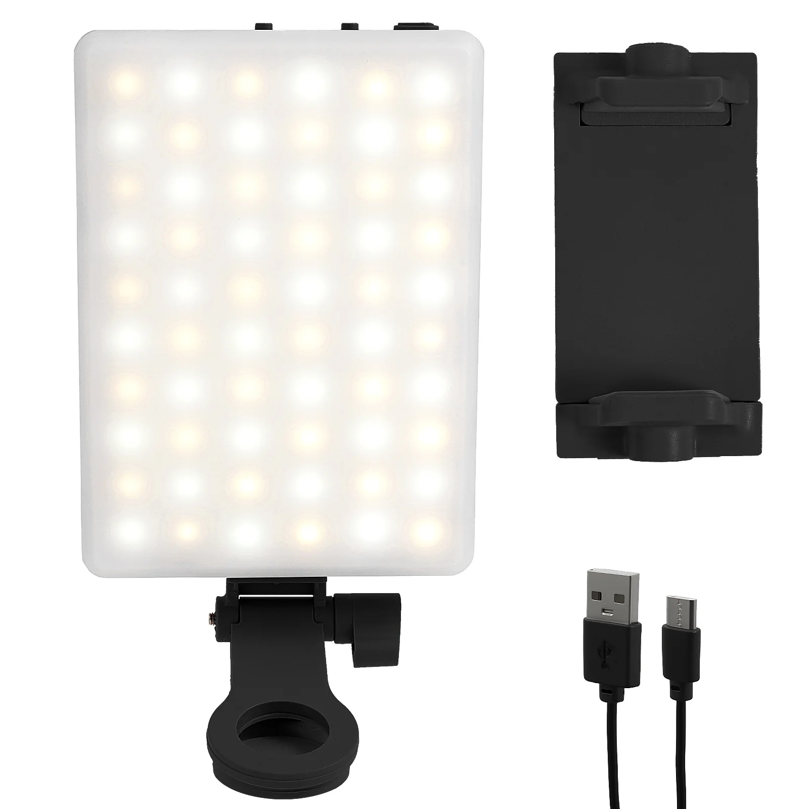 

Перезаряжаемый магнитный светодиодный светильник для селфи, 3 режима регулировки яркости, клипса для телефона/ноутбука/ПК, макияжа, мобильного заполняющего света