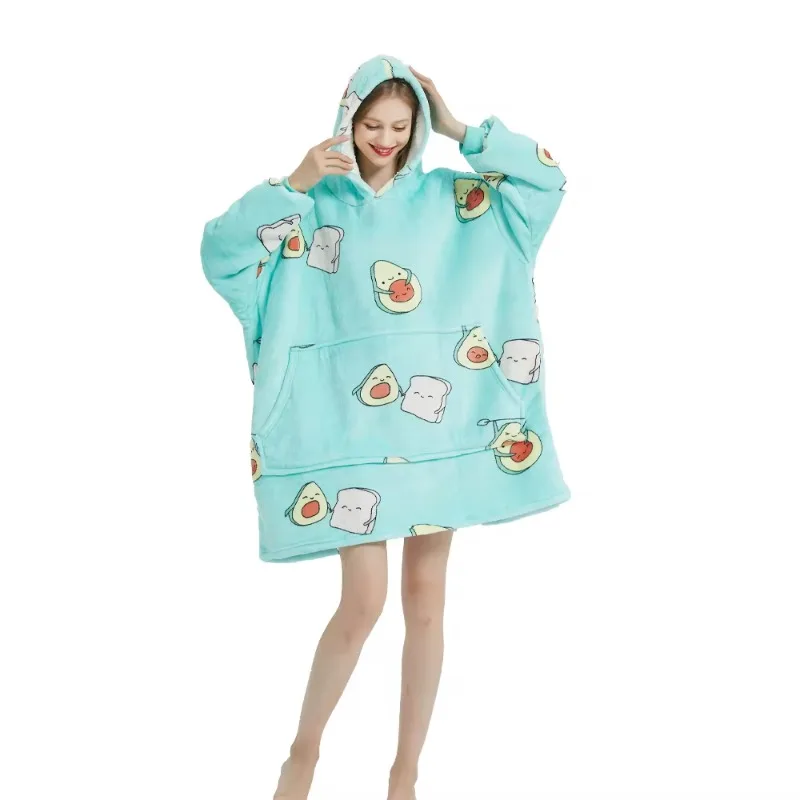 Winter Hoodies Sweatshirt Blankets Oversized TV Blankets Women Men Pullover Robe Blanket Sweatshirts Fleece Giant Hoodies