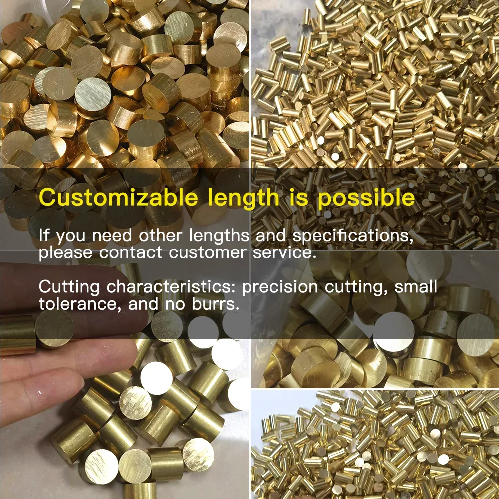 1-30pcs Brass rod diameter Φ0.8mm-22mm length 300mm 500mm Straight brass Solid bar Brass round rod 0.8 1 1.2 1.5 2 2 3 4 -22mm