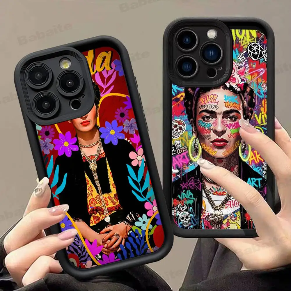 Fashion Art F-Frida Kahlo Phone Case For IPhone 11 12 13 16 15 17 14 Pro Max Soft Funda Silicone Cover