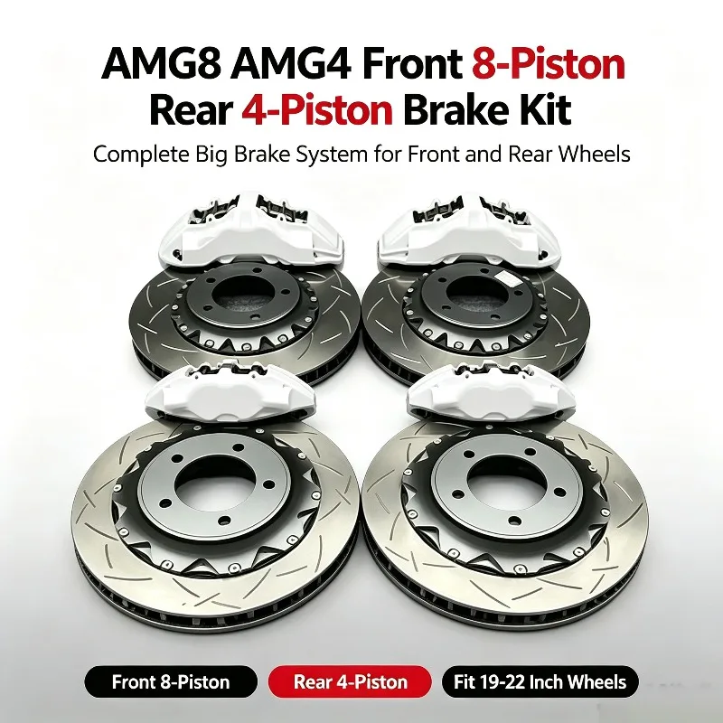 26 StyleFactory Outlet Industry Brake Systems Front 8 Pot Pistons Rear 4 Pot Brake Kit For Benz W212 E63 AMG W213 E53 E63 AMG 2