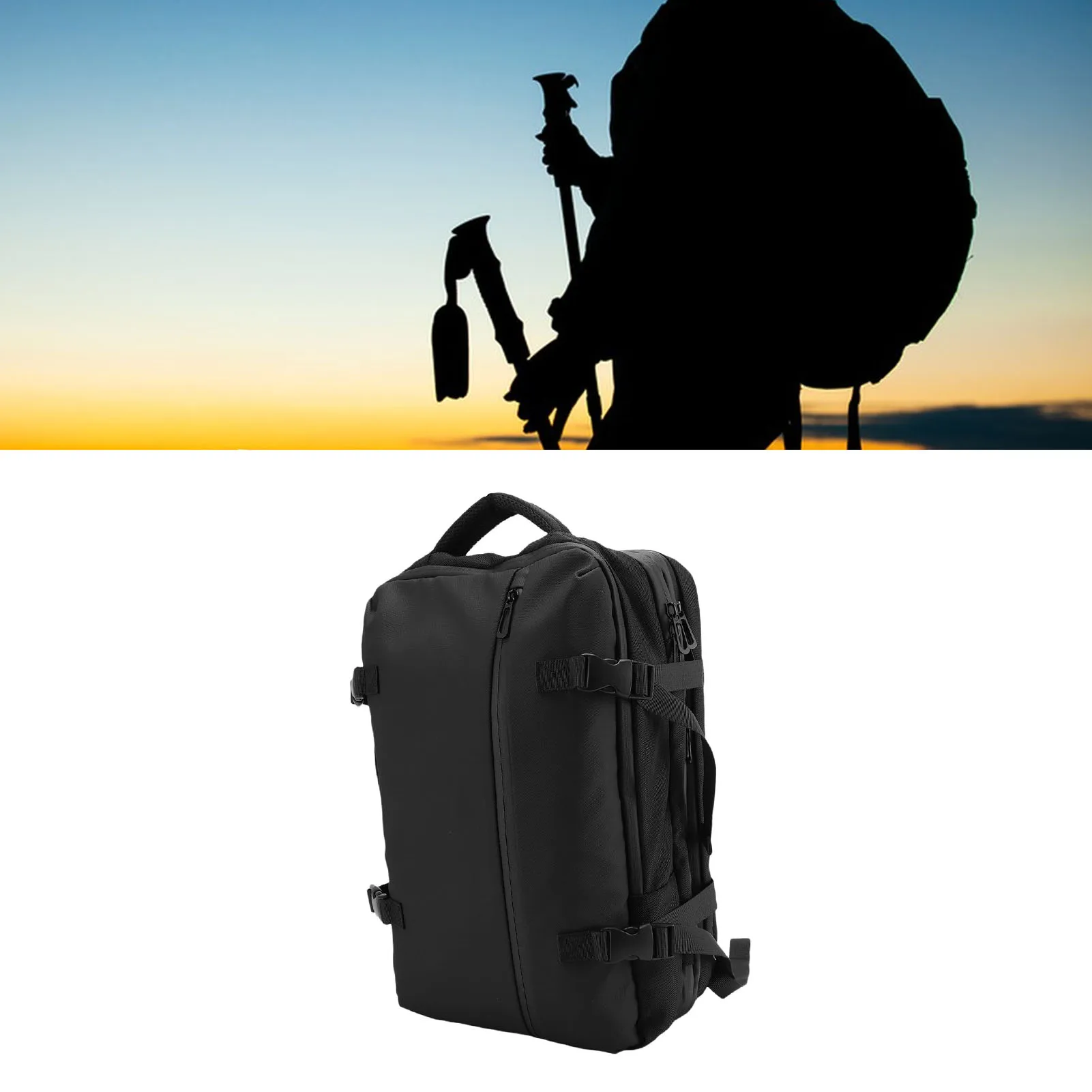 

Expandable Backpack Vacuum Pump Backpack 22L 39L 55L Reinforced Handle USB Charging Port Water Proof Fabric for Outdoor Travel