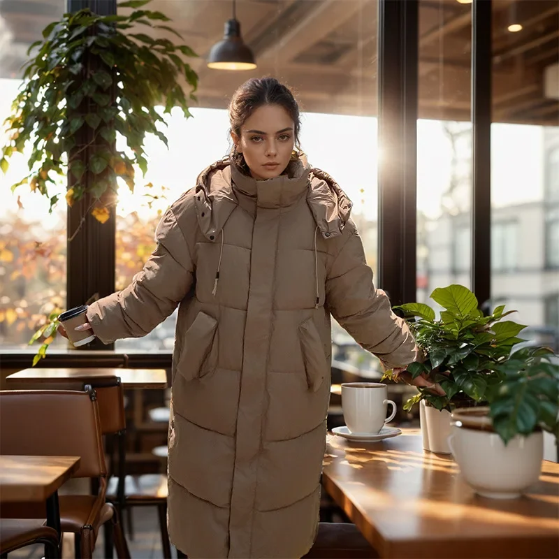 2025 Women's Winter Jacket Winter Women's Cotton Jacket Female Hooded Thicken Warm Long Parkas Coats Tops Women's Clothing 2025