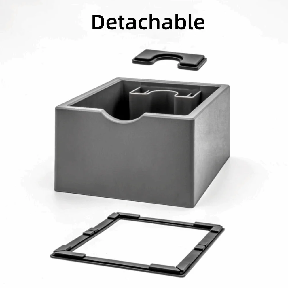

Rectangular Coffee Knock Box Thickened Anti Slip Base Espresso Grounds Container Low Noise Removable Coffee Knocking Slag Bucket