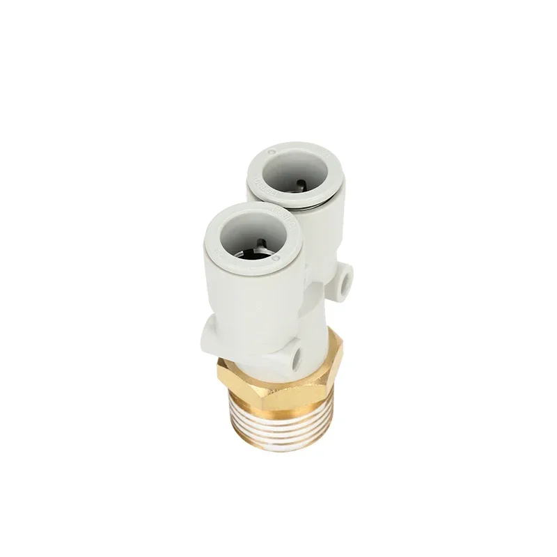 Manufacturer's direct sales  type KQ2U series external thread Y-type three-way PU gas pipe joint 2U04-00A