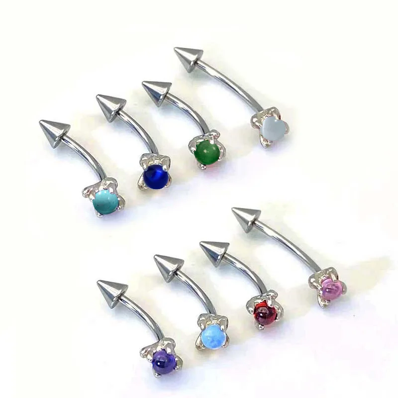 1 قطعة أوبال التنين مخلب الحاجب الأظافر ، الأوروبية والأمريكية الساخنة فتاة الشفاه الأظافر ، التيتانيوم الصلب ثقب المجوهرات ، الأظافر العظام الأذن