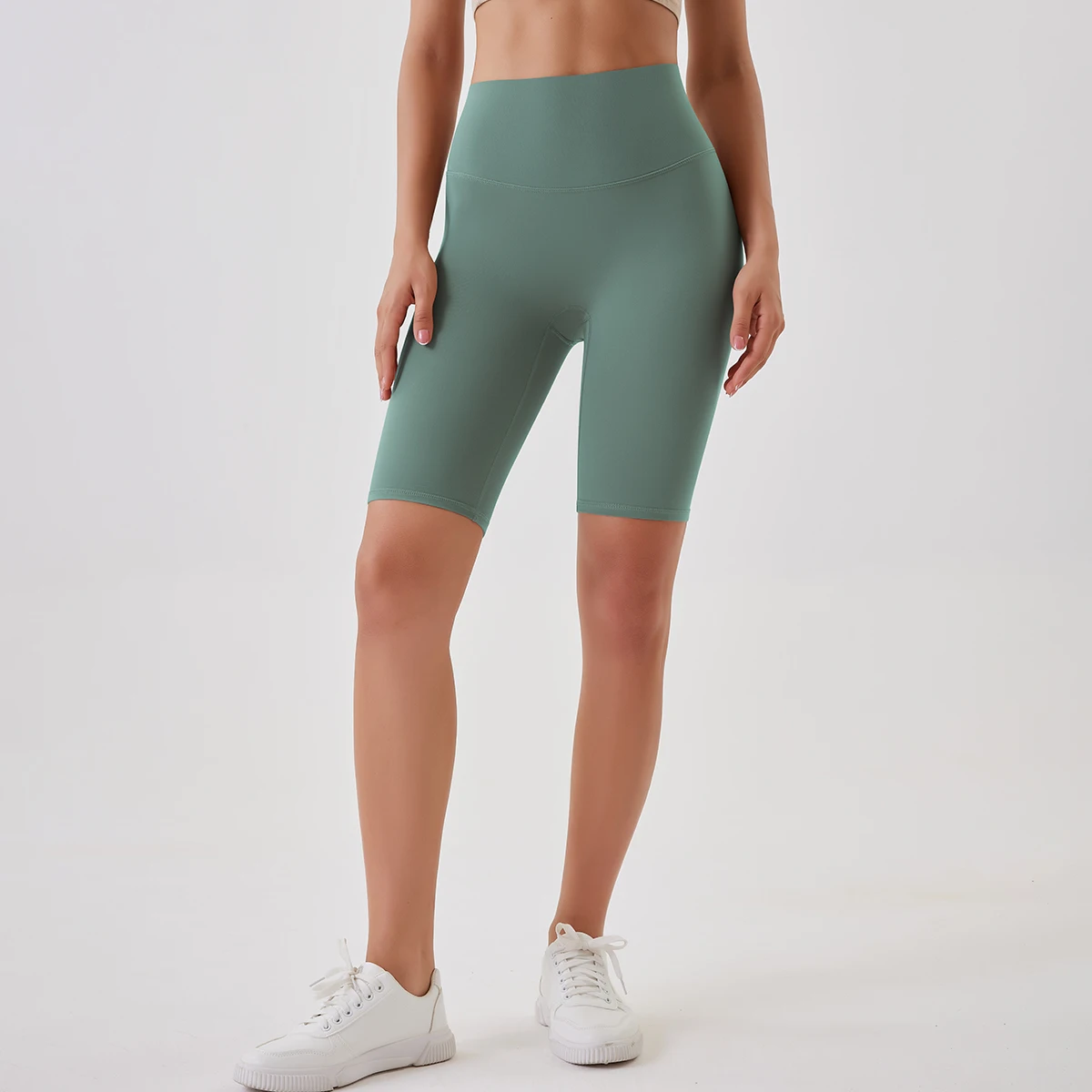 Naked Yoga Leggings for Woman High Waisted Peach Buttocks Fitness Sports Shorts Solid Color High Stretch Gym Training Pants