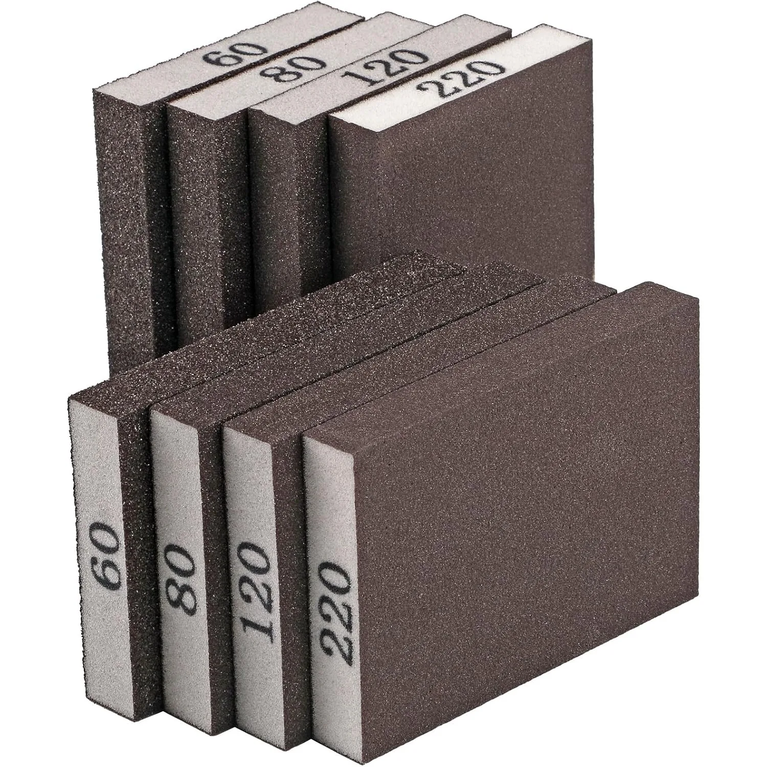 4/8 Pack Reusable Wet Dry Sanding Sponge Block, Drywall Polishing, Wood Surface Sanding and Household Renovation Work