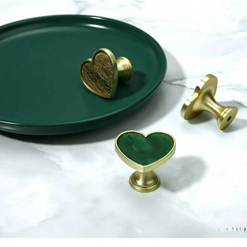 1PC  Modern Minimalist Heart-shaped Handle Bedroom Furniture, Bedside Drawers, Bathroom Handles, Zinc Alloy