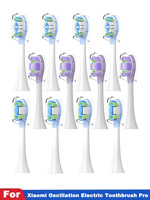 4PCS Replacement Brush Heads For Xiaomi Oscillation Electric Toothbrush Pro Mijia MES610 MES609 Toothbrush Head Soft Bristle