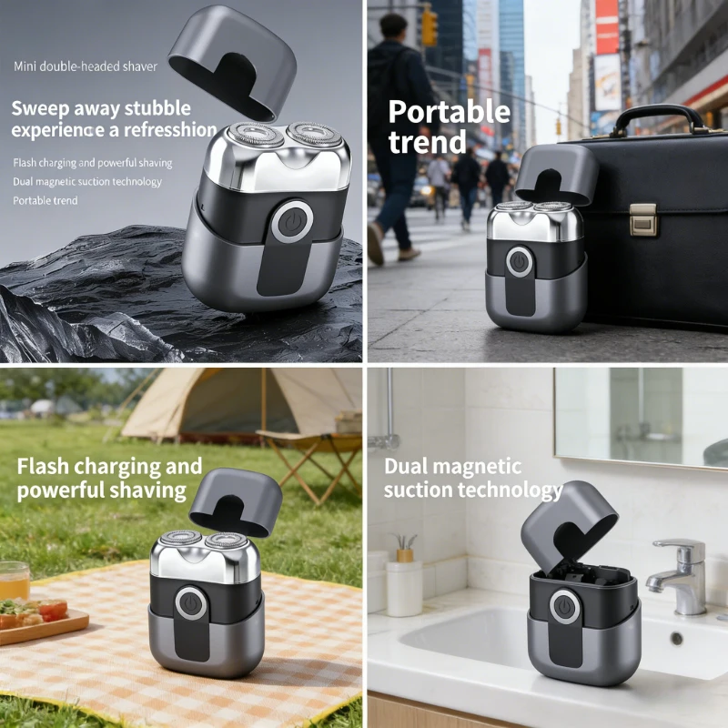 New Mini Electric Shaver, Compact And Fast Charging, Men's Car Shaver, Portable For Home Use, Gift For Father And Boyfr
