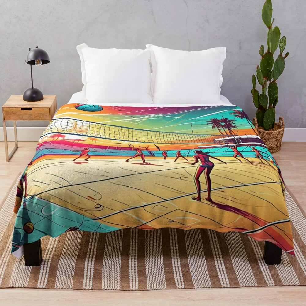 

VolleyMix Throw Blanket Tourist Blankets For Sofas Weighted Blankets