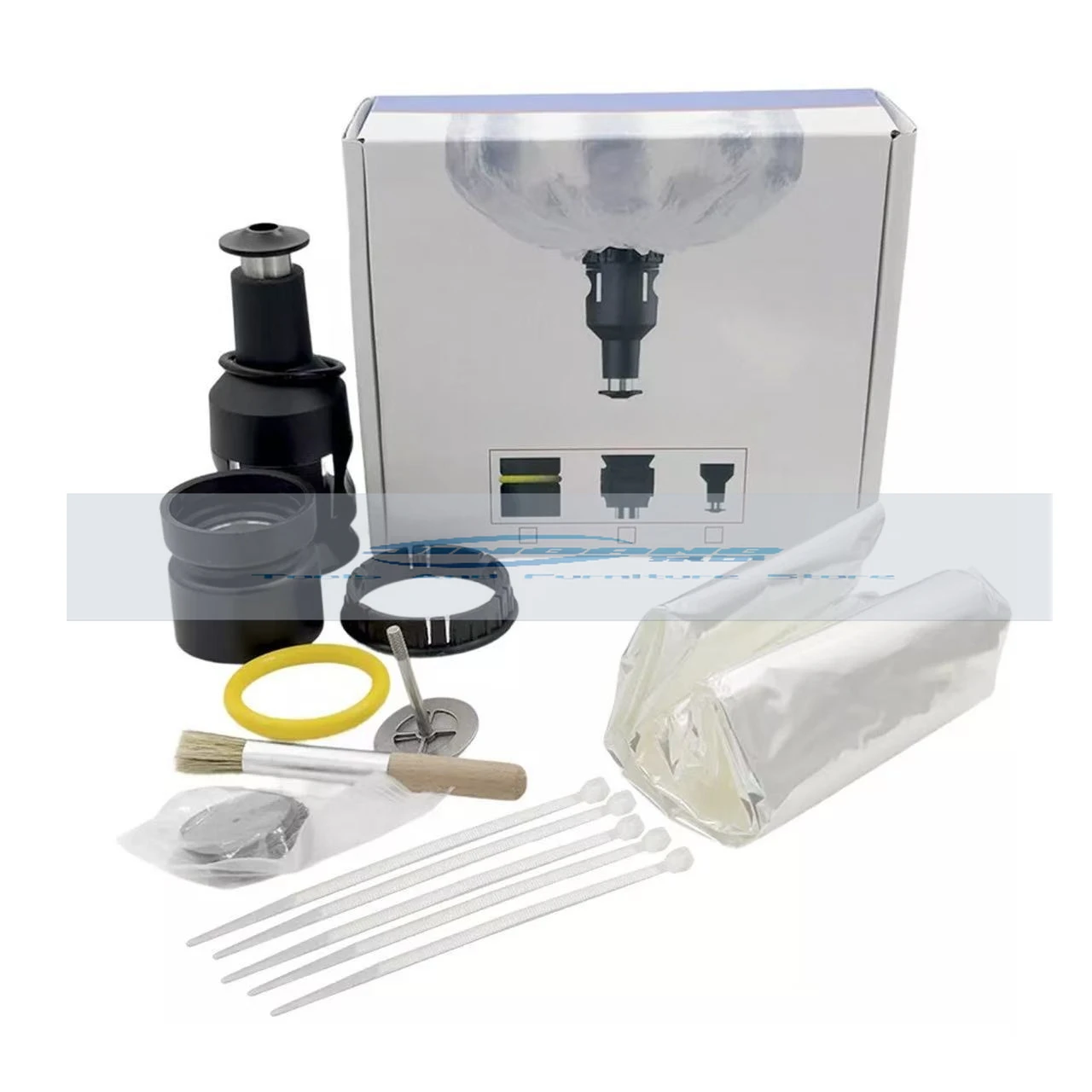 

Volcanic dry burning temperature control smoking set with balloon, solid valve solid valve
