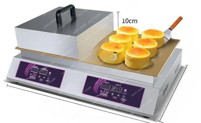 A  Commercial double-head causeway baking muffin machine, street stall, automatic temperature control electric grilling furnace