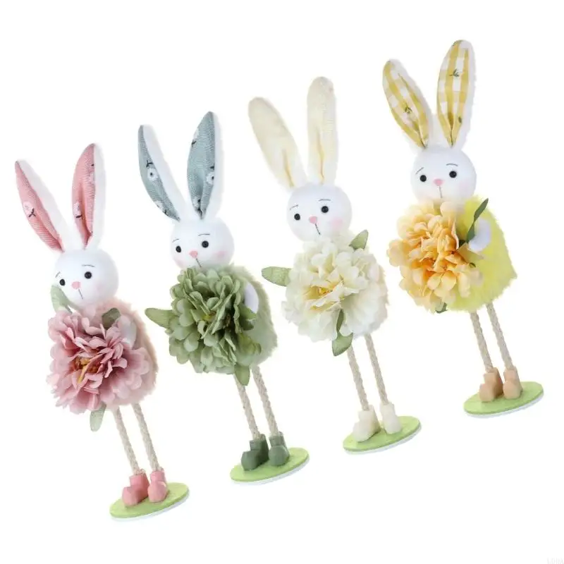 

Праздничный орнамент кролика из четырех частей идеально подходит для размещения на полке камина