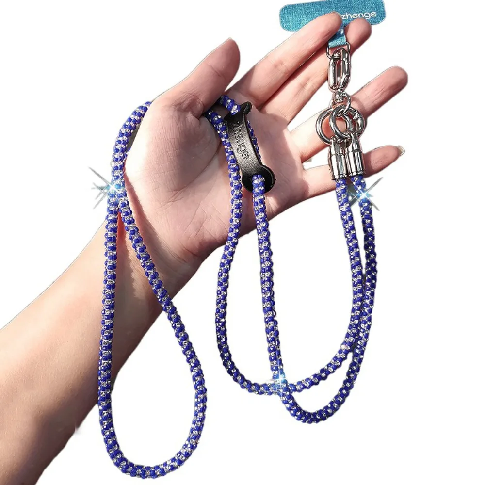 

Hanging Cord Glitter Rhinestone Phone Lanyard Long Style Luxury Mobile Phone Rope Anti Loss Crossbody Chain Mobile Phone Chain