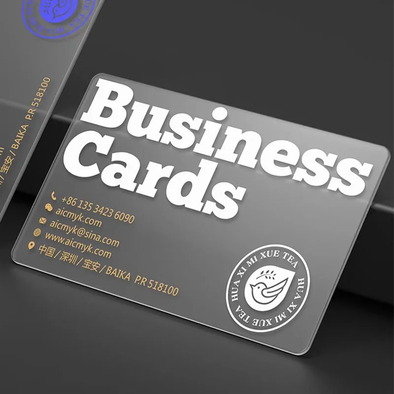 Customized Transparent Business Card Making Frosted Transparent Card Personalized Simple Luxury Business Card Ins Busin