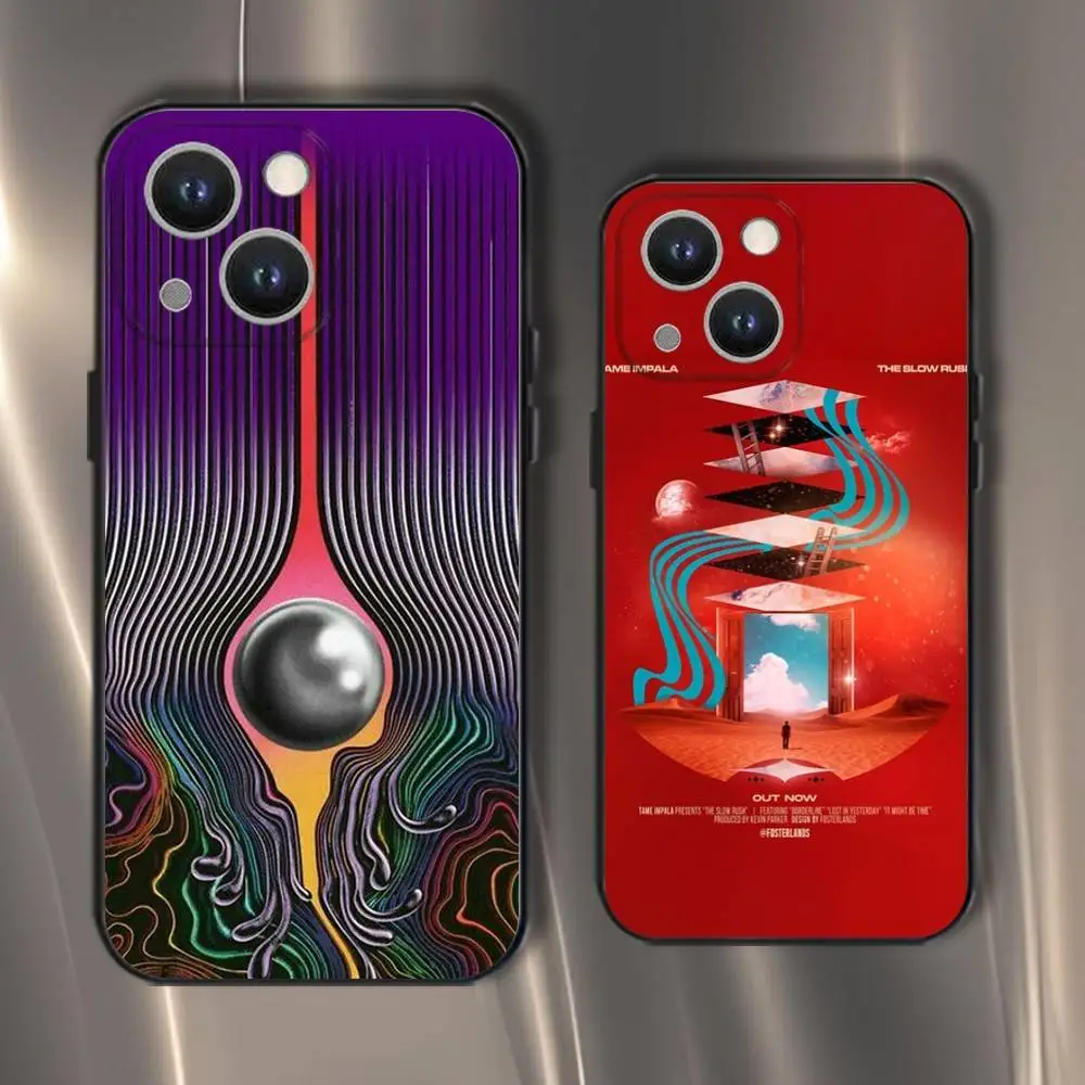 

Tame-Impala Pop Band Phone Case For iPhone 16,15,14,13,12,11,Pro,XS,Max,XR,Plus,E,SE4,Mini Black Soft Cover
