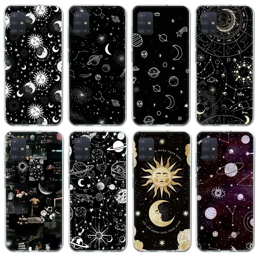 Starry Night Space Sky Soft Silicone Phone Case For Samsung Galaxy A50S A51 A70 A71 A41 A31 A21S A11 A10S A20E A30S A40 A6 A7 A8