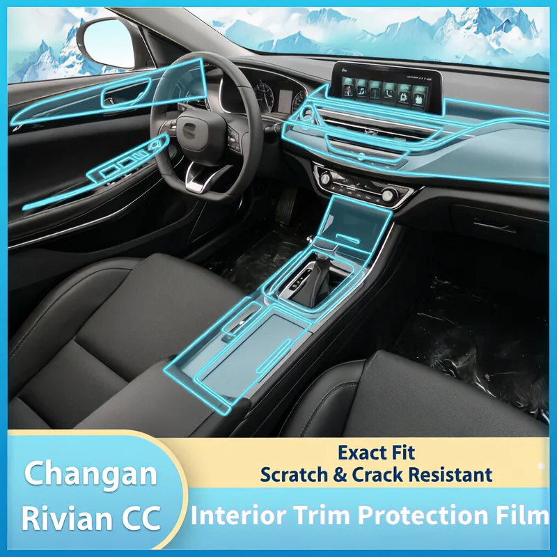 For 18-21 Changan Ruicheng CC interior film dashboard center console gear shift transparent protective film