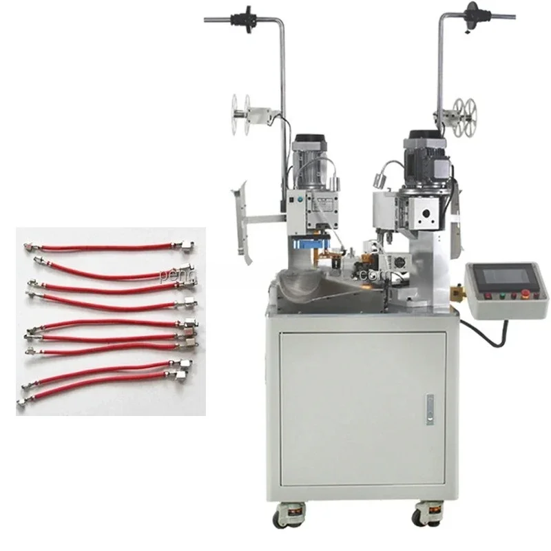 2025 hot sale Fully Automatic Both Side Terminal Crimping Machine Double End Wire Cutting Stripping Crimping Machine 2T Terminal